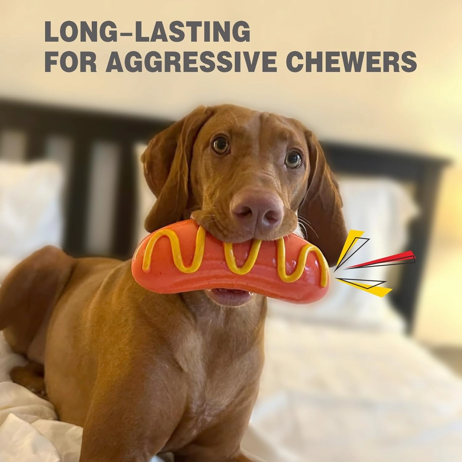 Dog Chew Toys for Aggressive-Chewers - Indestructible Dog Toy for Aggressive Chewer，Tough Chew Toys for Dogs （Rubber）