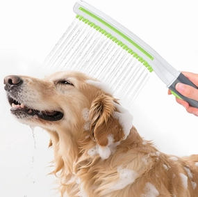 Dog Shower Attachment, One-Button Control, 3 Spray Modes with Metal T-Diverter, Dog Shower Attachment for Fast and Easy Bathing and Cleaning, Indoor and Outdoor Sprayer 8-Foot Flex Hose