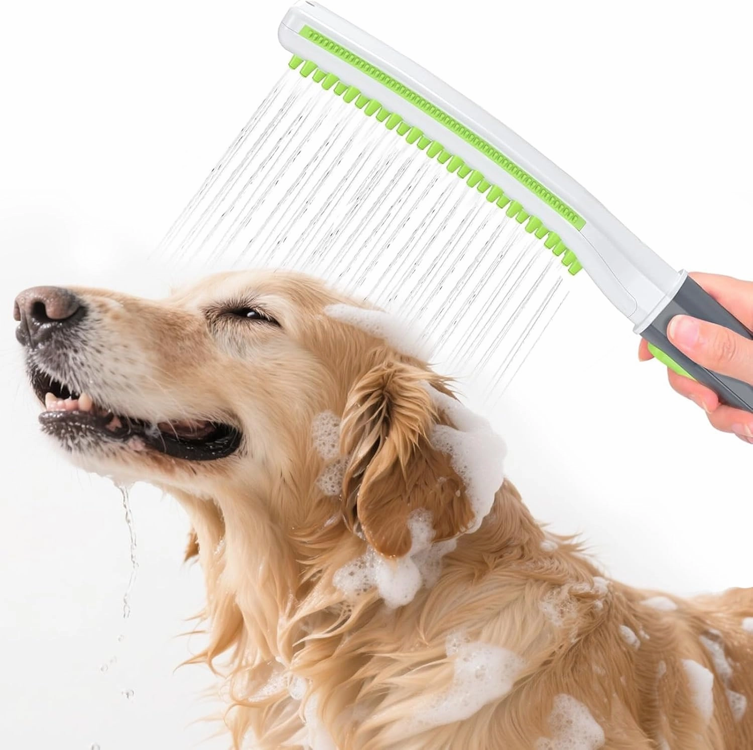 Dog Shower Attachment, One-Button Control, 3 Spray Modes with Metal T-Diverter, Dog Shower Attachment for Fast and Easy Bathing and Cleaning, Indoor and Outdoor Sprayer 8-Foot Flex Hose