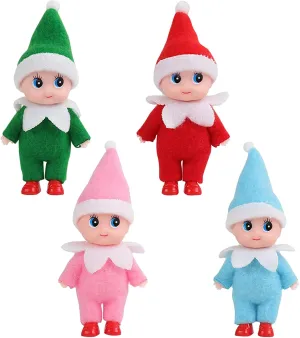 Dokeawo Tiny Elf Dolls Colorful Elf Doll Christmas Miniature Elf for Christmas Decorations Stocking Stuffers Kids Toys Christmas Holiday New Year Gifts