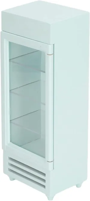Dollhouse Vertical Refrigerator 1:12 Wood High Simulation Stimulate Bright Color Doll House Vending Machine for DIY, Dollhouse Vertical Refrigerator Doll House Freezer Machine