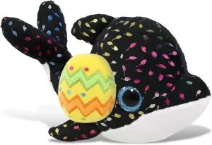 DolliBu Big Eye Orca Whale with Yellow Easter Egg Plush and Name Personalization - Cute Stuffed Animals for Easter Basket, Easter Egg Stuffed Animal Spring Toys for Girls, Boy, Baby - 8.5 Inches
