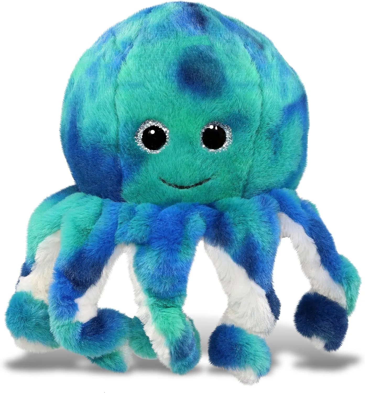 DolliBu Blue Tie-Dye Octopus Super Soft Stuffed Animal, Cute Realistic Stuffed Animals for Girls, Boys, Adults Animal Gifts, Kids Nursery Decor for Newborn, Cuddly Soft Baby Plush Toys - 10 Inches