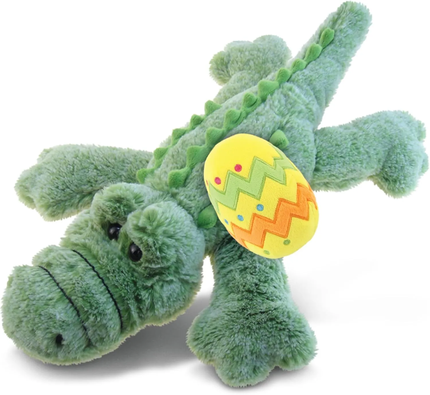 DolliBu Happy Easter Super Soft Large Alligator with Yellow Easter Egg Plush - Cute Stuffed Animals for Easter Basket, Easter Egg Stuffed Animal Spring Toys for Girls, Boy, Baby - 16.5 Inches