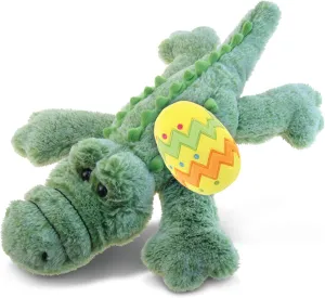 DolliBu Happy Easter Super Soft Large Alligator with Yellow Easter Egg Plush - Cute Stuffed Animals for Easter Basket, Easter Egg Stuffed Animal Spring Toys for Girls, Boy, Baby - 16.5 Inches