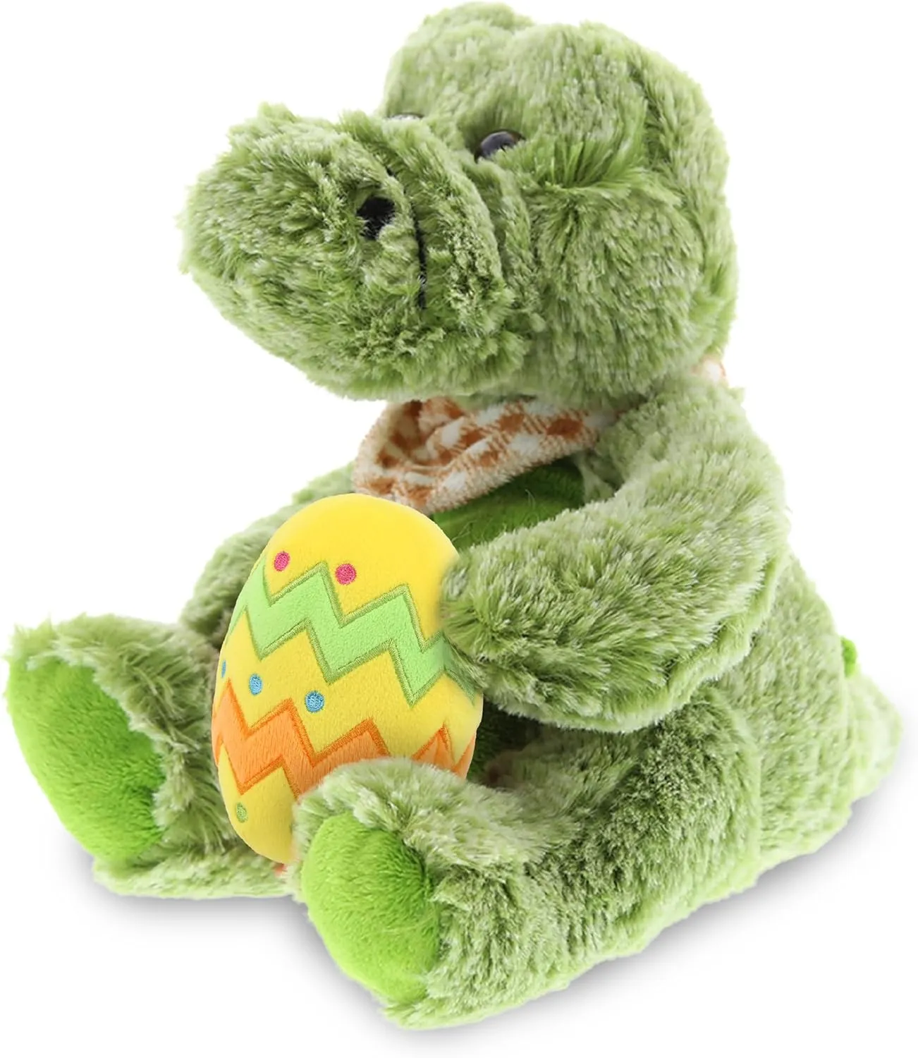DolliBu Happy Easter Super Soft Plush Sitting Alligator with Easter Egg - Cute Stuffed Animals with Easter Egg Plush Toy, Perfect Easter Holiday Surprise Gift, Spring Easter Plush Animal - 8 Inch