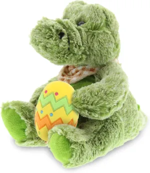 DolliBu Happy Easter Super Soft Plush Sitting Alligator with Easter Egg - Cute Stuffed Animals with Easter Egg Plush Toy, Perfect Easter Holiday Surprise Gift, Spring Easter Plush Animal - 8 Inch