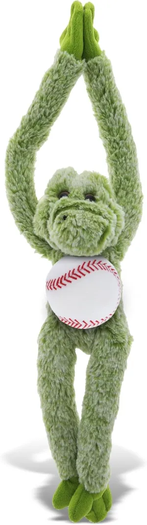 DolliBu Long Arm Alligator Stuffed Animal with Baseball Plush – Huggable Gator, Playtime Alligator Plush Toy, Baseball Plush Doll Animal Toy for Kids and Adults - 21 Inches