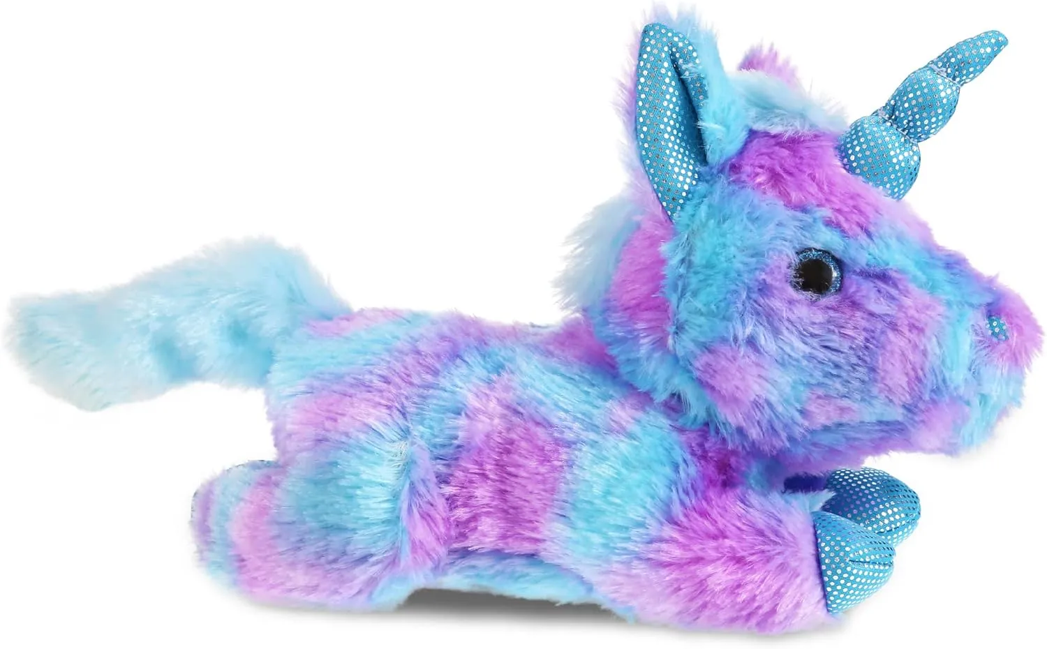 DolliBu Plush Friday Blue Unicorn Stuffed Animal - Soft Huggable Lying Unicorn, Playtime Plush Toy, Cute Animal Cuddle Gifts for Kids & Adults - 10.5 Inches