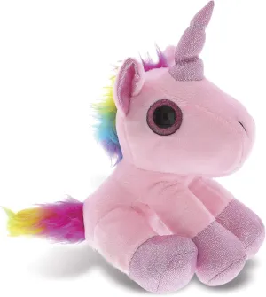 DolliBu Plush Pink Unicorn Stuffed Animal - Super Soft Plush Huggable Unicorn with Sparkle Eyes, Adorable Playtime Plush Toy, Cute Unicorn Cuddle Gift for Kids & Adults - 7 Inch