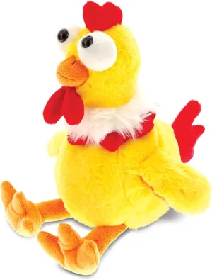 DolliBu Plush Rooster Stuffed Animal - Soft Huggable Sitting Yellow Rooster, Adorable Playtime Rooster Plush Toy Gift, Cute Farm Life Cuddle Gifts for Kids & Adults - 9.5 in