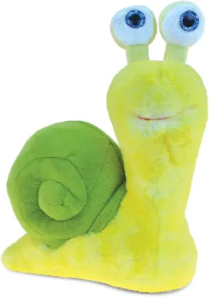 DolliBu Plush Snail Stuffed Animal - Soft Plush Huggable Big Eyes Yellow Snail, Adorable Playtime Land Snail Plush Toy, Cute Wild Life Cuddle Gifts for Kids & Adults - 9 Inch