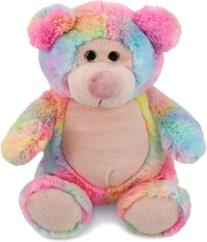 DolliBu Rainbow Bear Stuffed Animal – Soft Huggable Teddy Bear Stuffed Toy, Adorable Playtime Wildlife Plush Toy, Cute Cuddle Gifts for Kids and Adults – 9 Inch