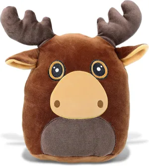 DolliBu Snug-Mooshies Moose Stuffed Animal Plush Toy - Wild Life Super Squishy Soft Animal Friend for Girls and Boys, Medium Huggable Cute Plush for Kids Play, Cuddling and Decoration - 10 Inch