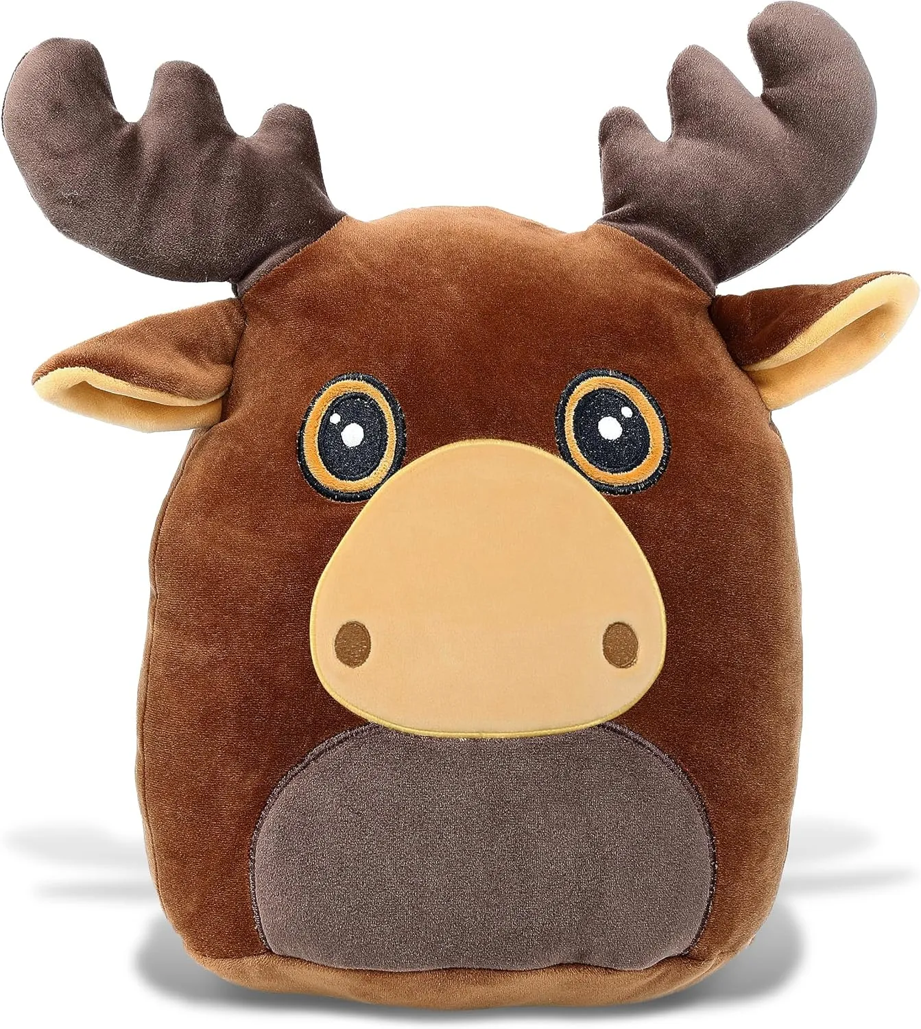 DolliBu Snug-Mooshies Moose Stuffed Animal Plush Toy - Wild Life Super Squishy Soft Animal Friend for Girls and Boys, Medium Huggable Cute Plush for Kids Play, Cuddling and Decoration - 10 Inch