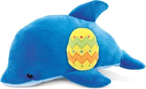 DolliBu Super Soft Dolphin with Yellow Easter Egg Plush and Name Personalization - Cute Stuffed Animals for Easter Basket, Easter Egg Stuffed Animal Spring Toys for Girls, Boy, Baby - 6 Inches