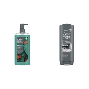 DOVE MEN   CARE Body Wash Eucalyptus   Cedar Oil to Rebuild Skin in the Shower & Elements Body Wash Charcoal   Clay, Effectively Washes Away Bacteria