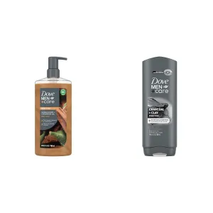 DOVE MEN   CARE Body Wash Sandalwood   Cardamom Oil to Rebuild Skin in the Shower & Elements Body Wash Charcoal   Clay