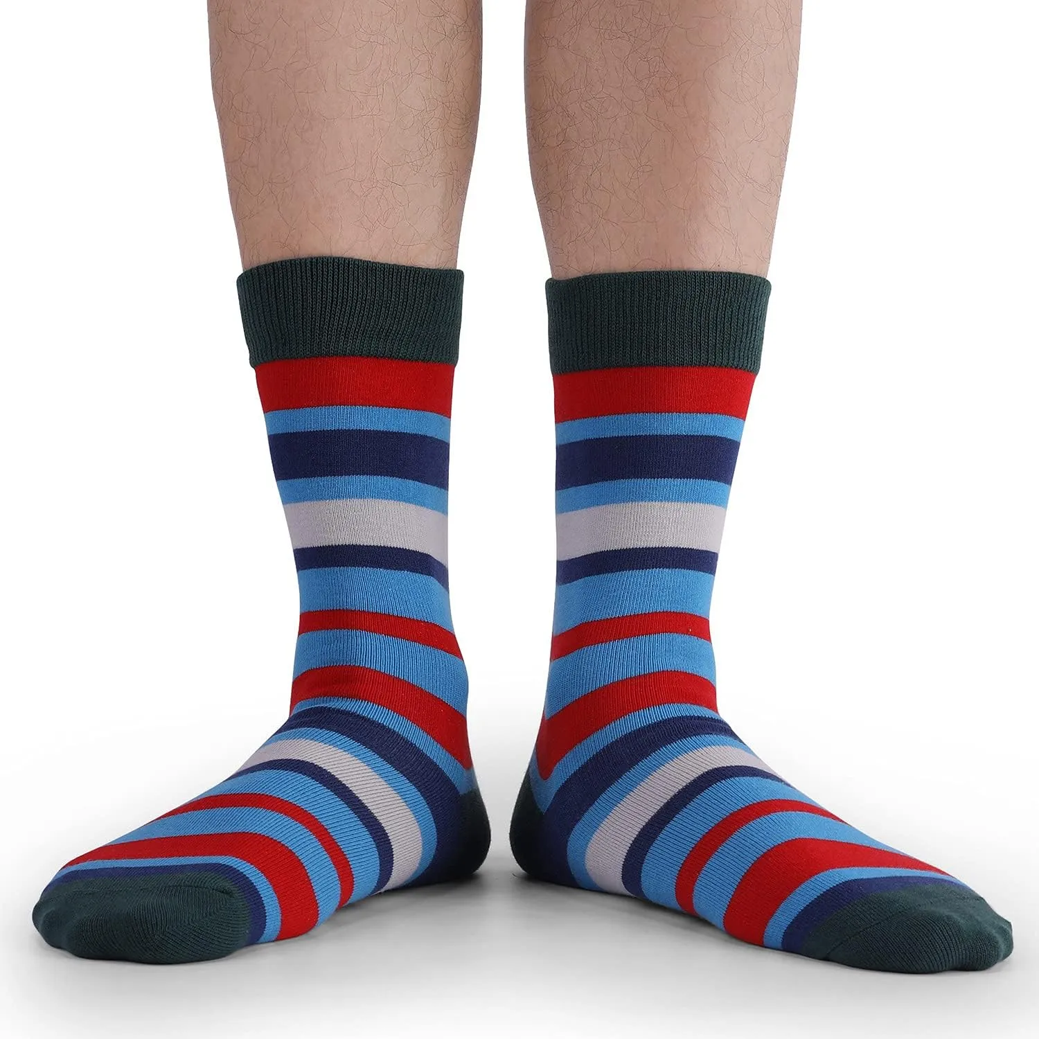 DRASEX Men's Dress Socks Funky Colorful Pattern Cotton Novelty Casual Crew Socks