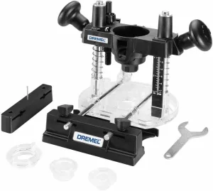 Dremel 335-01 Rotary Tool Plunge Router Attachment, Compact & Lightweight for Light-Duty Routing Projects, Perfect for Woodworking & Inlay Work