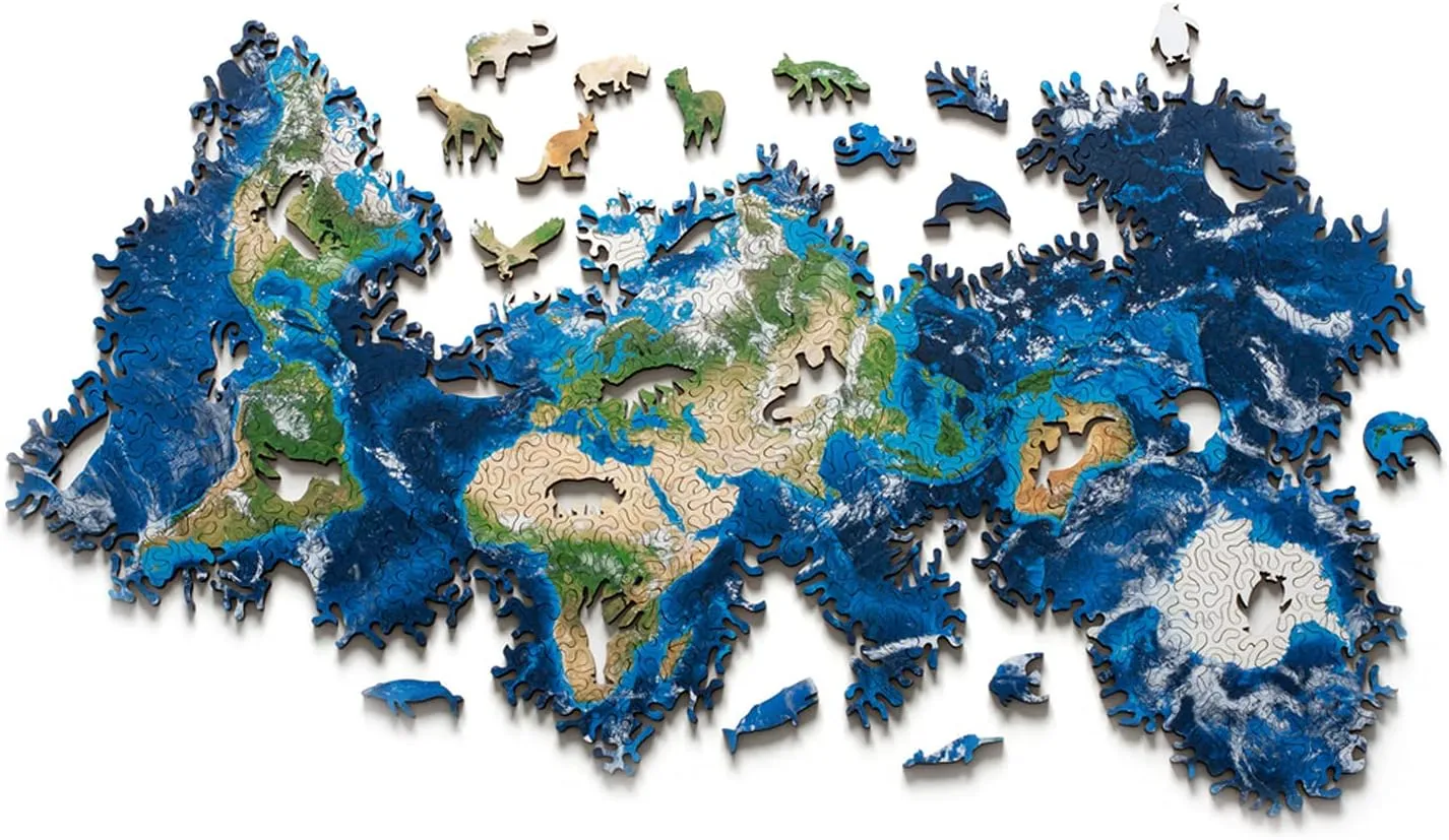 Earth Infinity Puzzle, No Fixed Shape, Endlessly Reconfigurable, 441 Pieces