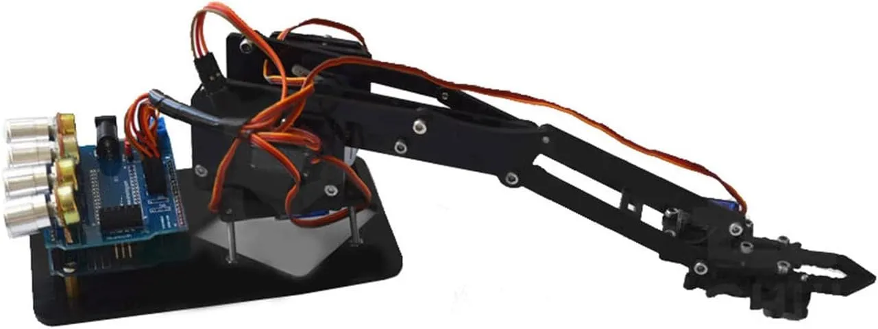 Economical Acrylic 4 DOF Robot Claw Kit DIY Assembly Mechanical Arm Learning Kit for Students and Enthusiasts with Flexible Experience