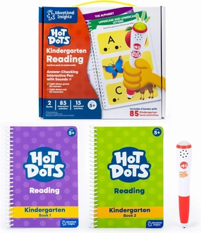Educational Insights Hot Dots Jr. Let's Master Kindergarten Reading Set - Kindergarten Workbooks with Interactive Pen, Homeschool Learning Activities, Learn to Read Activity Books for Kids Ages 5 