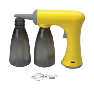 Electric Bubble Device, Foaming Machine, Foam Evenly, Rechargable Salon Accesory for Salon Hair Perming, Yellow