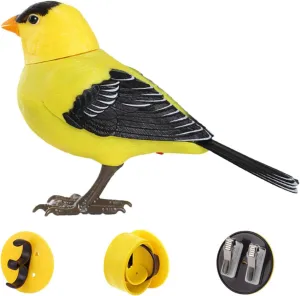 Electric Singing and Chirping Bird Toy, Cute Interactive Bird Toy and Decoration, Motion and Sound Activated, Battery Operated Simulation Bird Toys for Kids, Electric Desk Pets