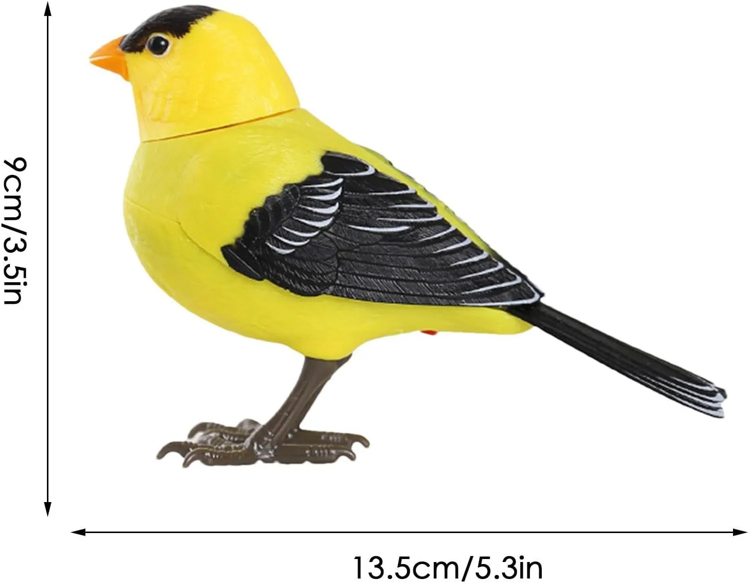 Electric Singing and Chirping Bird Toy, Cute Interactive Bird Toy and Decoration, Motion and Sound Activated, Battery Operated Simulation Bird Toys for Kids, Electric Desk Pets