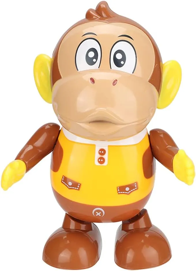 Electric Swinging Monkey Kids Toy, Dancing Robot with Music and Light for Children Entertainment