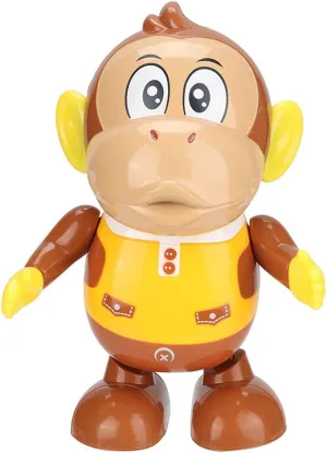 Electric Swinging Monkey Kids Toy, Dancing Robot with Music and Light for Children Entertainment