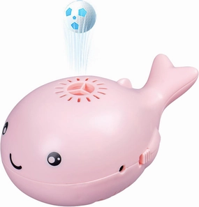Electric Whale Floating Ball Toys Mini Children's Fan Balancing Blowing Games Ideal Birthday Party Gifts for Children (Pink)