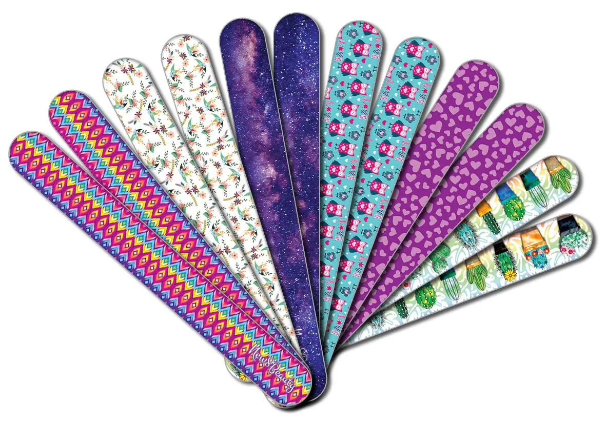 Emery Board Colorful (24-Pack) - For Manicure Pedicure - Keep Your Fingernails and Toenails in Tip-top Shape - Great Stocking Stuffers