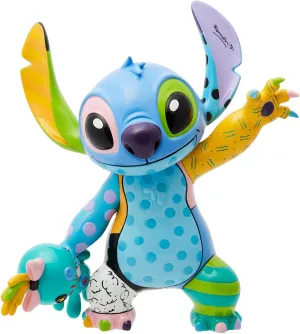 Enesco Disney Britto Lilo and Stitch Posing Holding Scrump The Doll Figurine, 8.125 Inch, Multicolor