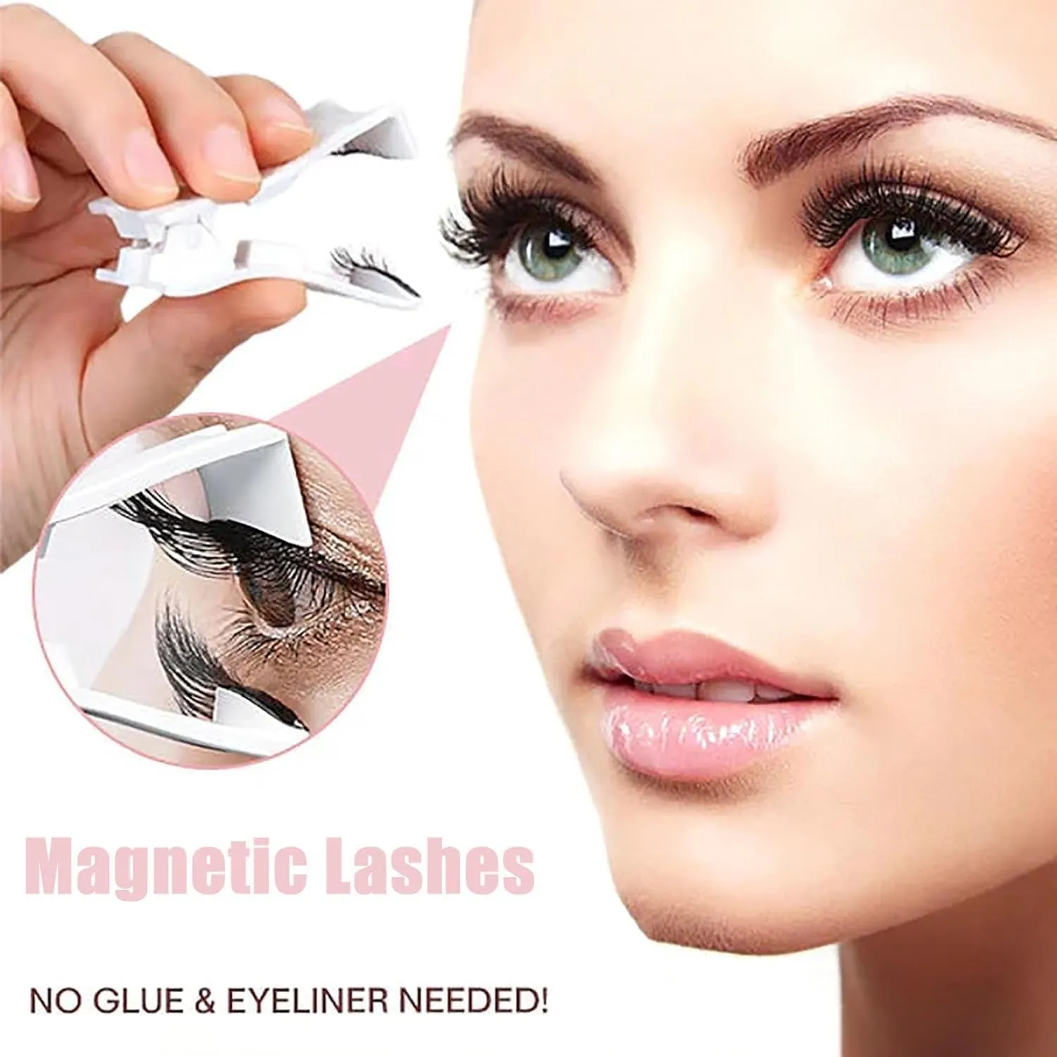 Enjuvie Magnetic Eyelashes Kit Asian, Enjuvie Lash Kit, New Reusable Lashes No Glue or Liner Needed, Magnetic Lashes Natural Look Easy to Wear and Remove (Natural)