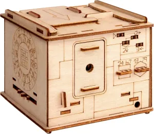ESC WELT Space Box - Birch Wood Puzzle Box - 3D Puzzle for Adults - Advanced Wooden Brain Teaser - Puzzle Box for Birthday Party and Family Night - Wooden Puzzle Box