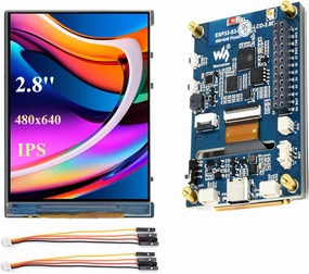 ESP32-S3 2.8inch Display Development Board, 480×640, IPS LCD, 32-bit LX7 Dual-Core Processor, Supports W-F-i & Blue-Too-th, ESP32 with Display (No Touch)