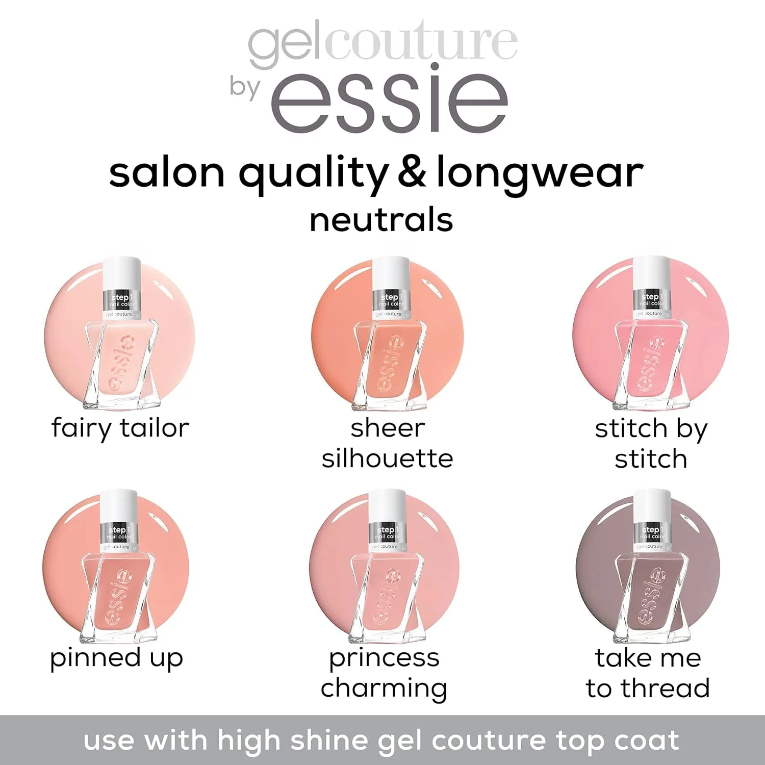 essie Gel Couture Long-Lasting Nail Polish, 8-Free Vegan, Sheer Nude Pink, Fairy Tailor, 0.46 fl oz (Pack of 2)