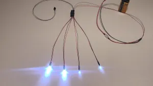 Evan Designs Wig Wag Alternating Headlight Flashers for Diecast and RC Emergency Vehicles - 5 Flash Speeds - 4 Super Bright Cool White LEDs