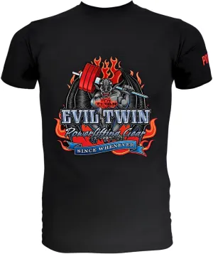 Evil Twin Men’s Bar Grip Gym Shirt – Silicone Anti-Slip Panels, Weightlifting & Strength Training