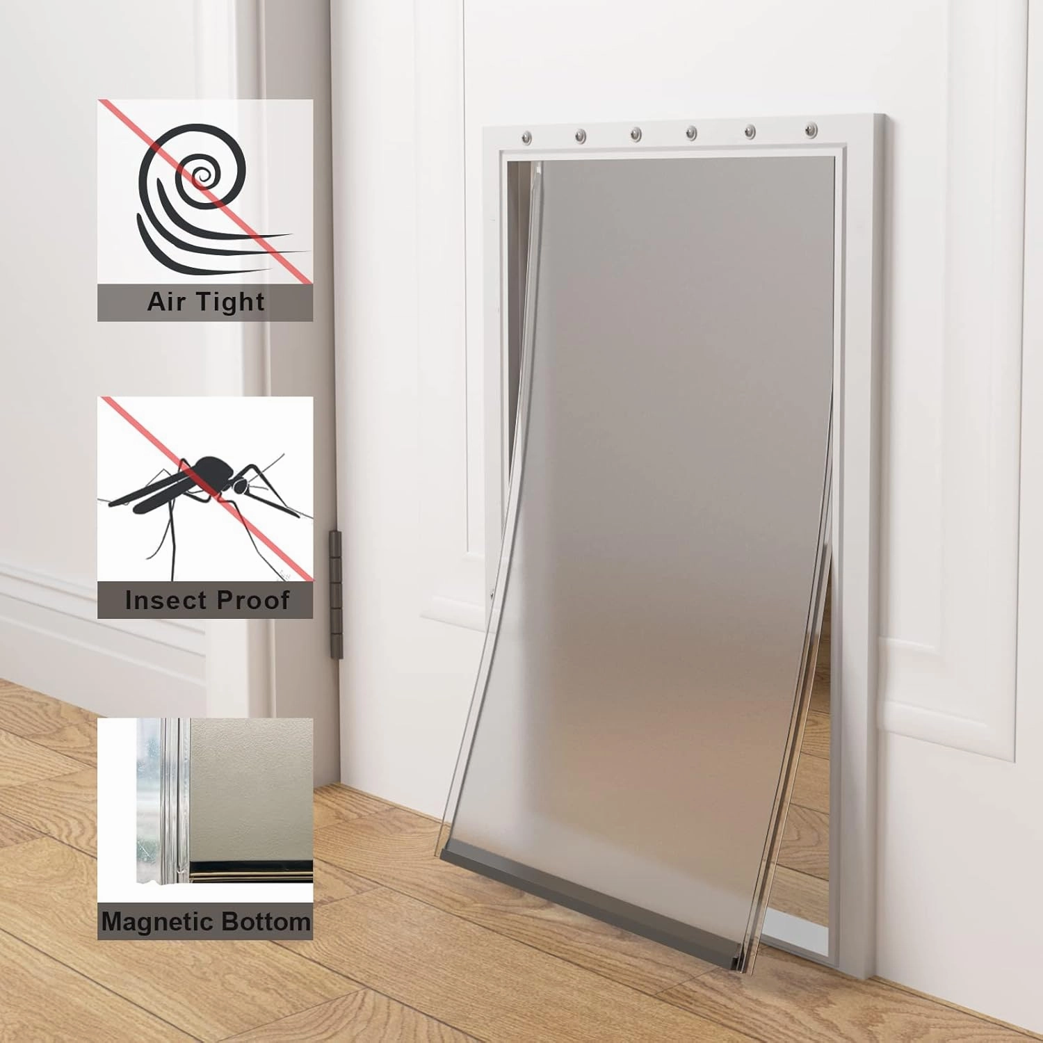 Extra Large Dog Door Replacement Flaps with Screws, Compatible with PetSafe Freedom Doggie Doors PAC 11-11040, Measures 13 1/8”x 24 7/8”, Flexible, Durable, BPA-Free, Weather Resistant Materials