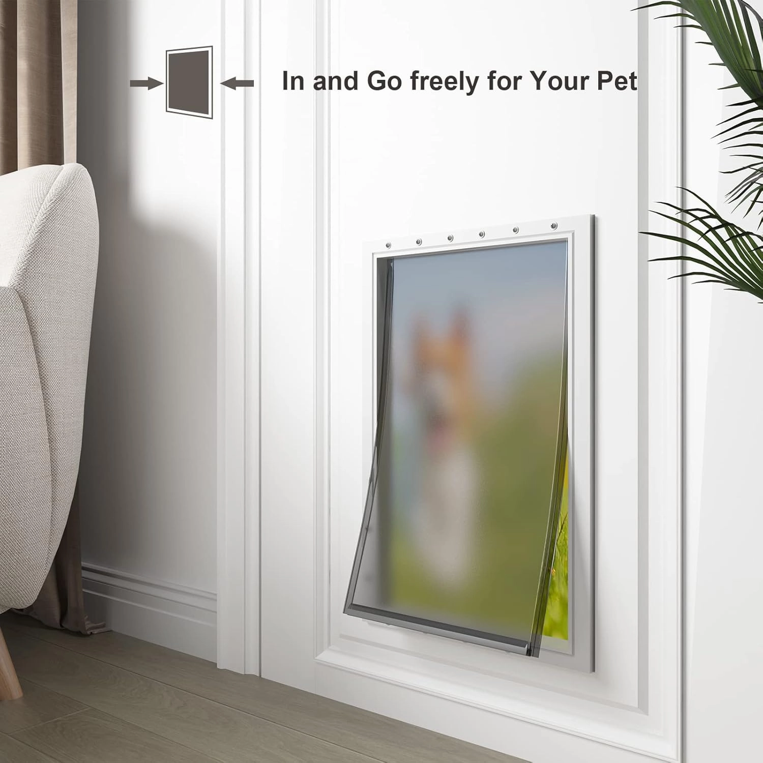 Extra Large Dog Door Replacement Flaps with Screws, Compatible with PetSafe Freedom Doggie Doors PAC 11-11040, Measures 13 1/8”x 24 7/8”, Flexible, Durable, BPA-Free, Weather Resistant Materials