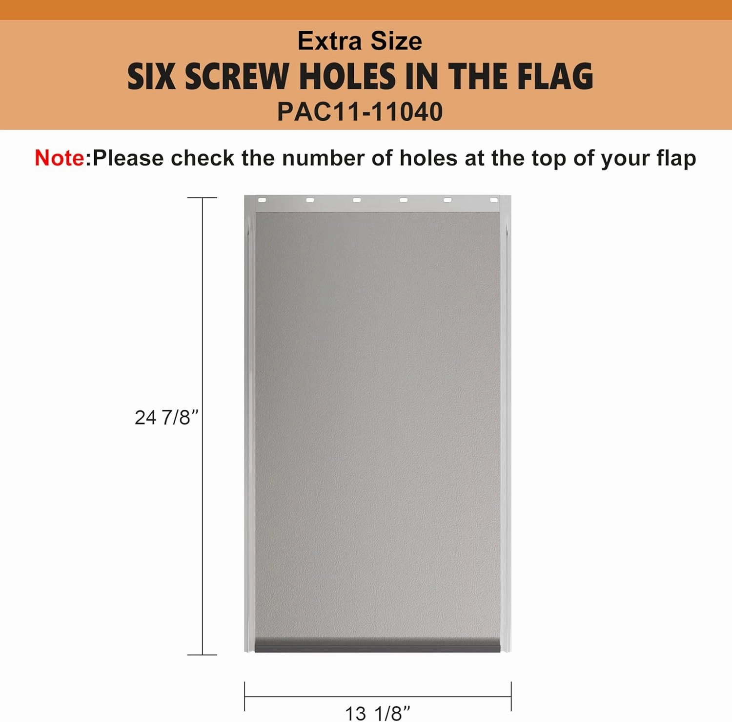 Extra Large Dog Door Replacement Flaps with Screws, Compatible with PetSafe Freedom Doggie Doors PAC 11-11040, Measures 13 1/8”x 24 7/8”, Flexible, Durable, BPA-Free, Weather Resistant Materials