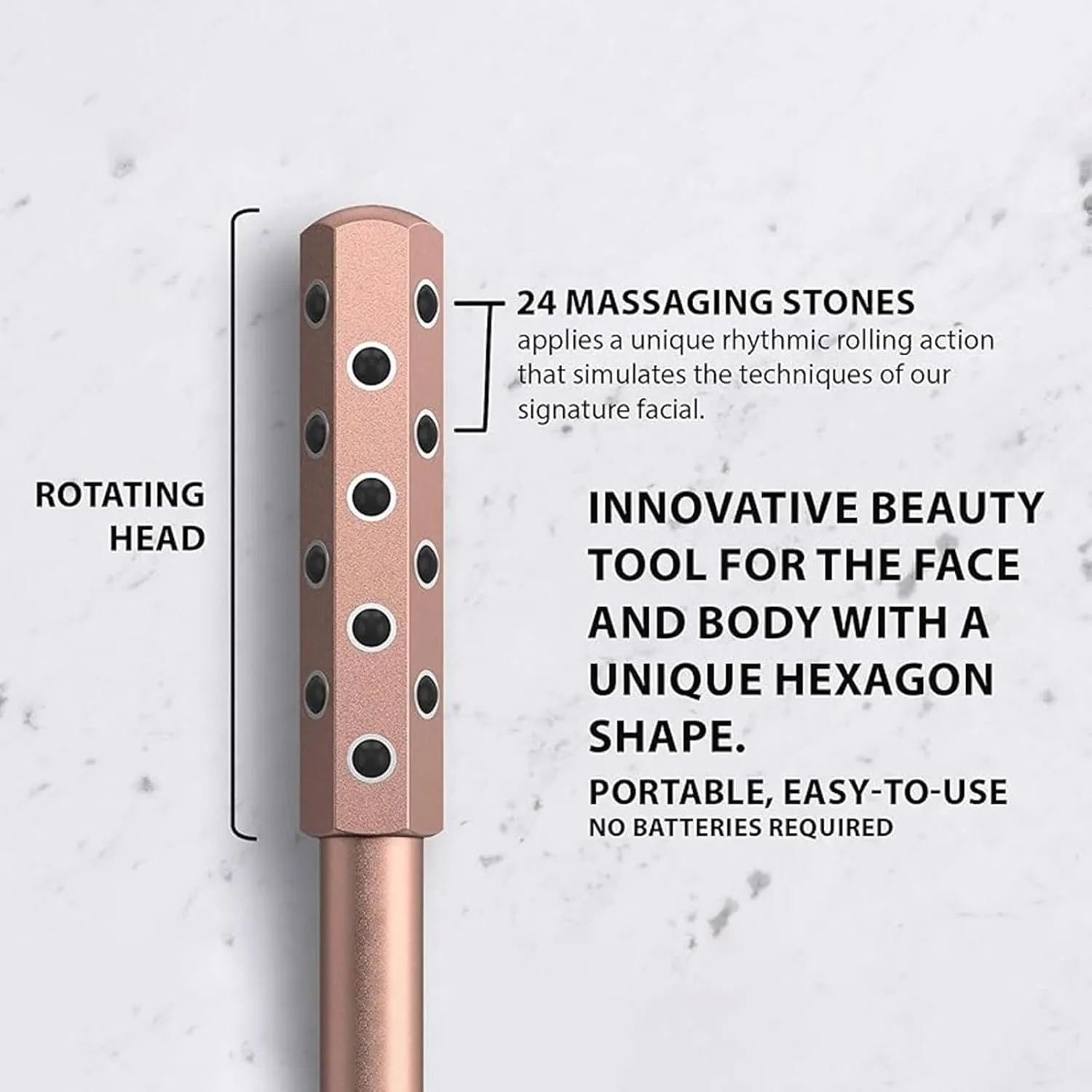 Face Roller for Facial Massage & Skincare – Nurse Beauty Roller for Puffiness, Glowing Skin, & Relaxation – Reusable Skin Care Tool for Face & Neck (Gold)