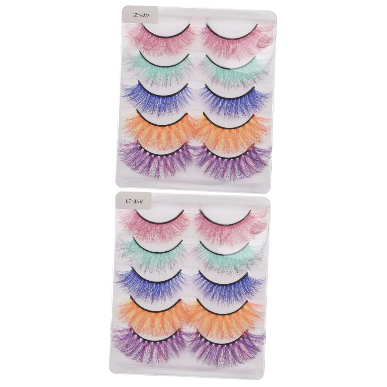 Fake Eyelash 10 Pairs Colored Natural False Lashes Cat Eyes Lashes Fake Lashes Colorful Eyelashes 3d False Eyelash