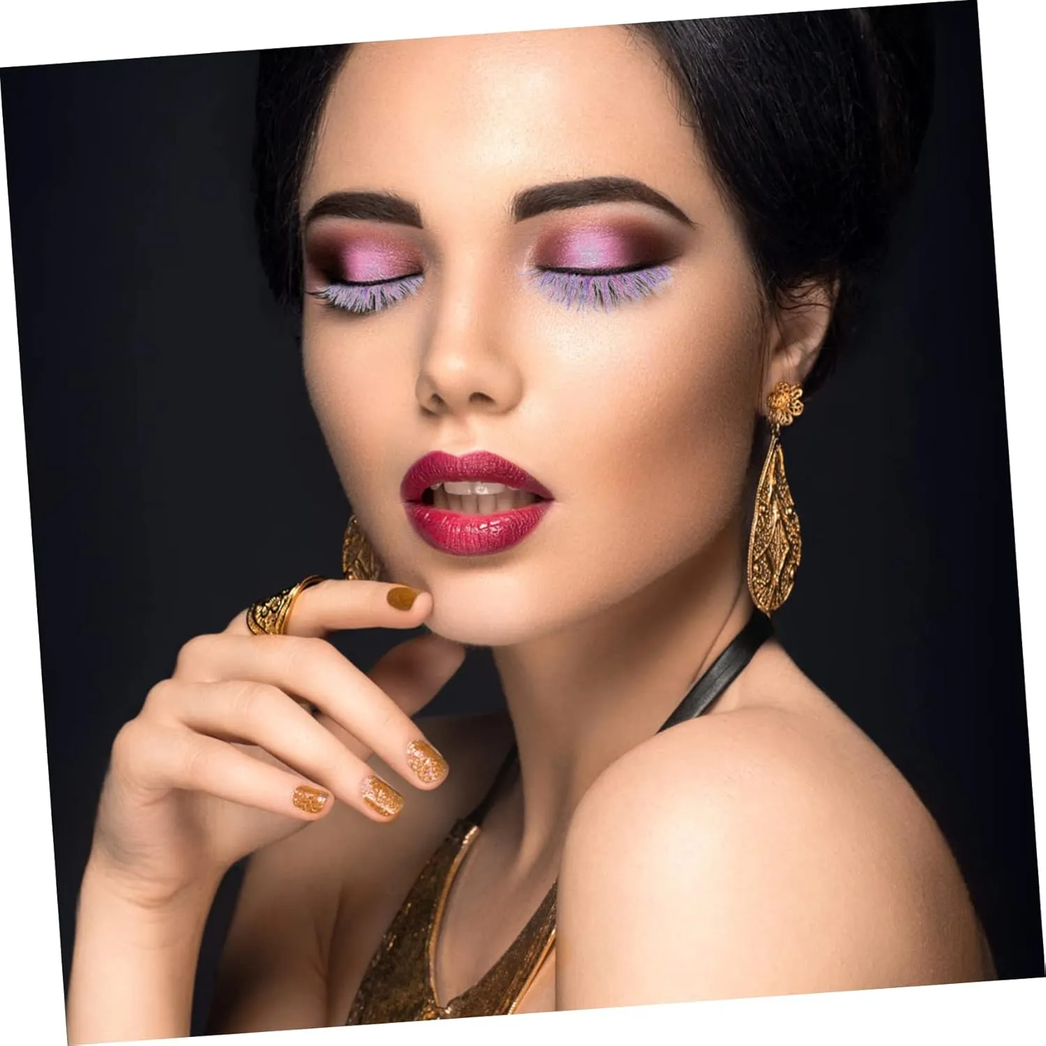 Fake Eyelash 10 Pairs Colored Natural False Lashes Cat Eyes Lashes Fake Lashes Colorful Eyelashes 3d False Eyelash