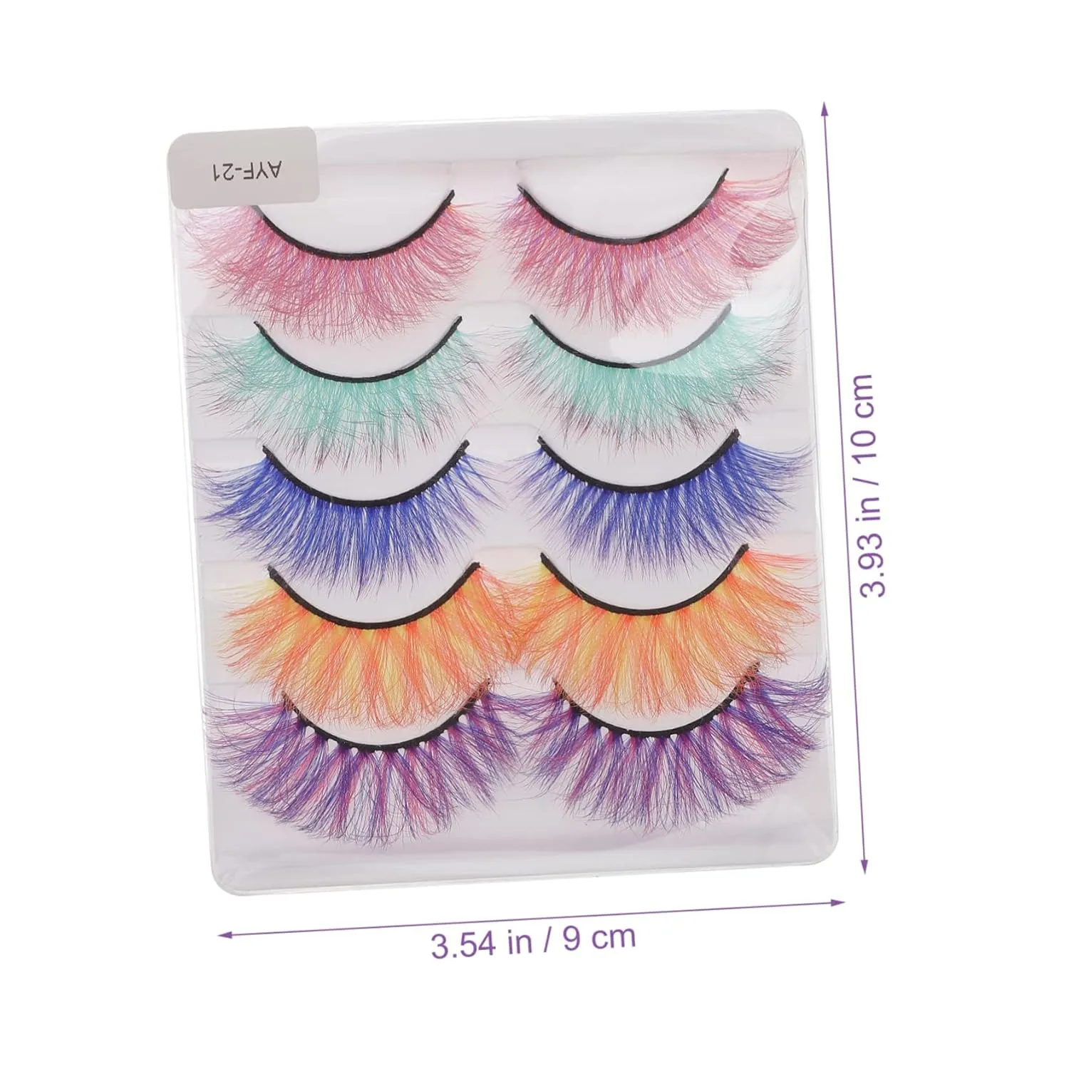 Fake Eyelash 10 Pairs Colored Natural False Lashes Cat Eyes Lashes Fake Lashes Colorful Eyelashes 3d False Eyelash