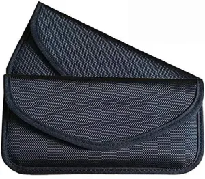 Faraday Key Fob Protector (2 Pack), Premium Faraday Bag/Pouch, Car Signal Blocker, Signal Blocking for Cell Phone Privacy Protection, Anti-Theft Car (Black)