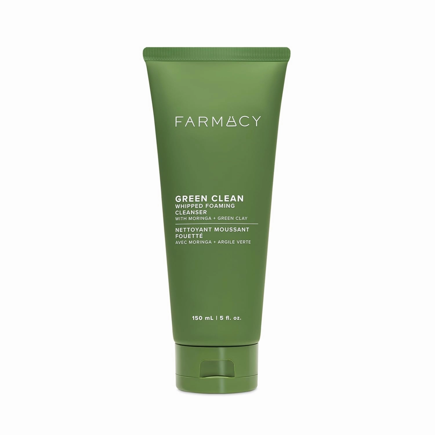 Farmacy Foaming Face Wash for Oily Skin - Whipped Greens Oil-Free Gentle Facial Cleanser   Exfoliator - Infused with Green Clay to Remove Impurities, Control Oil   Maintain Skin Hydration (5 fl oz)